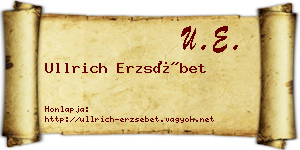 Ullrich Erzsébet névjegykártya